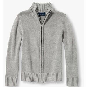 Like New! Light Grey The Children’s Place Boys’ Long Sleeve Zip Sweater
